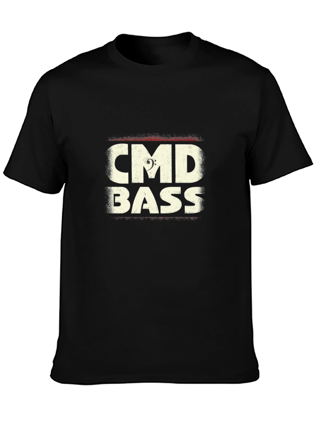 CMD Bass Clef Graphic Black T-Shirt