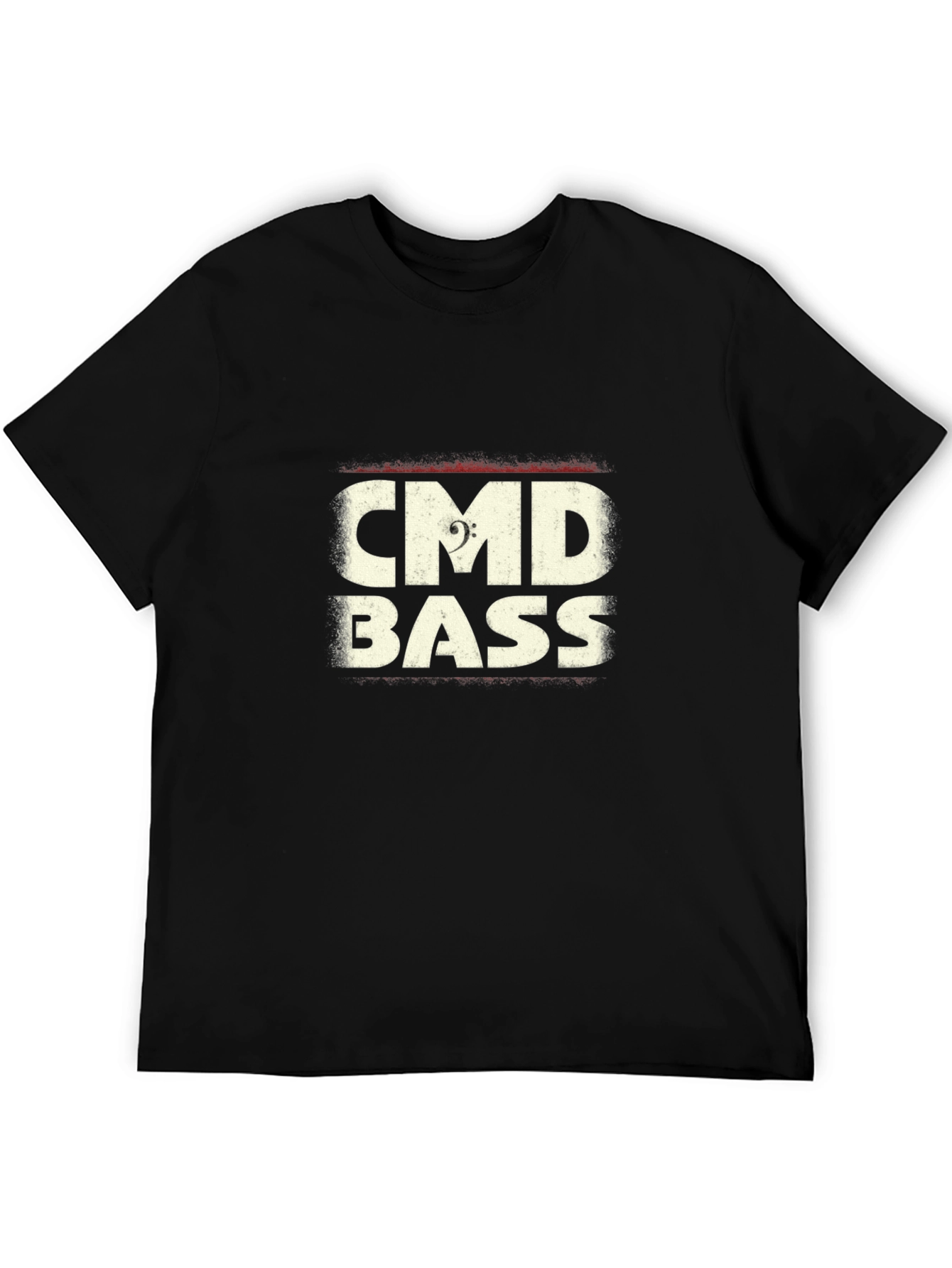 CMD Bass Clef Graphic Black T-Shirt
