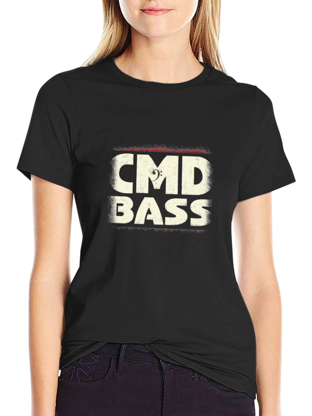 CMD Bass Clef Graphic Black T-Shirt