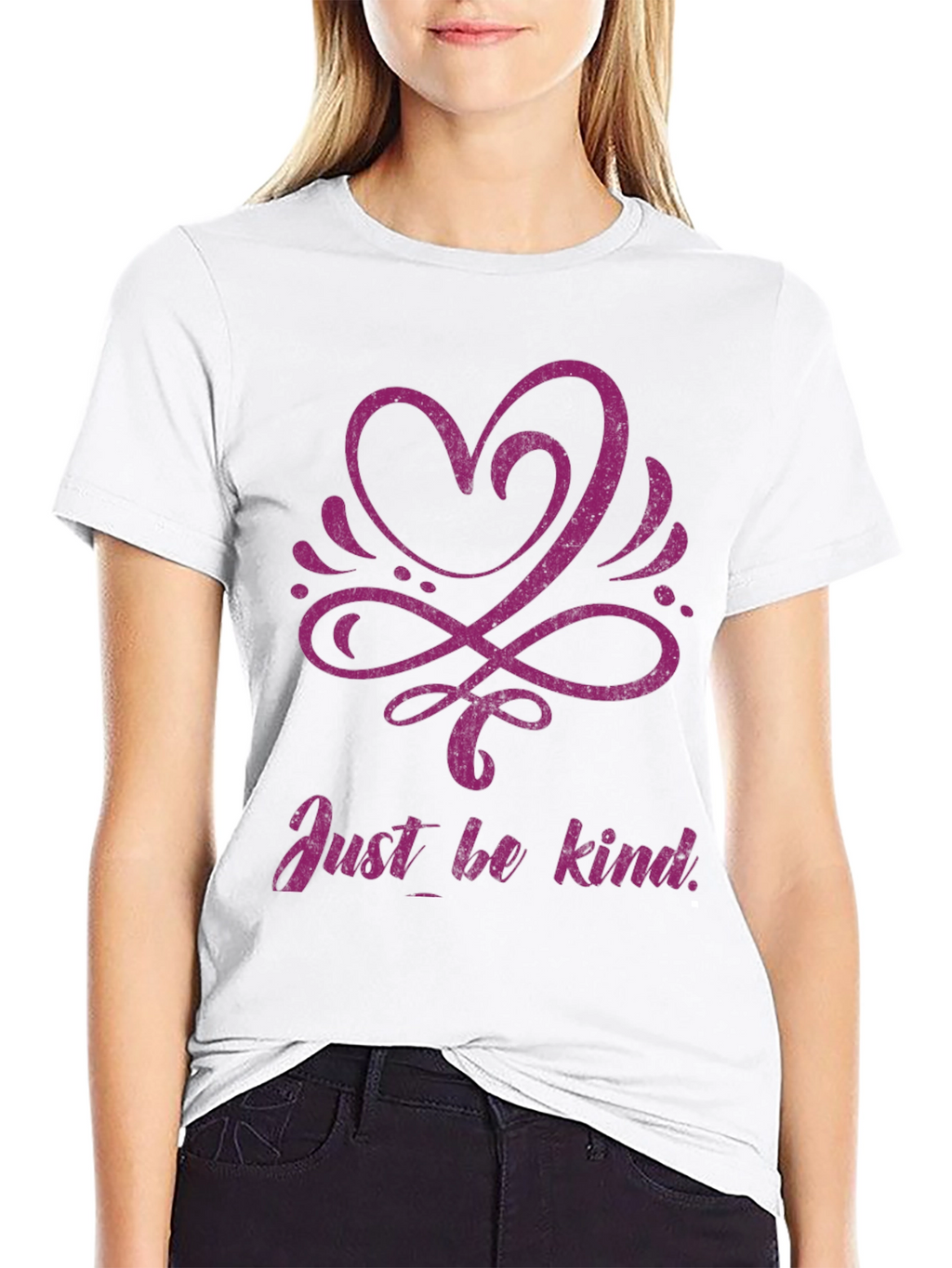 Kindness Heart Graphic Black T-Shirt