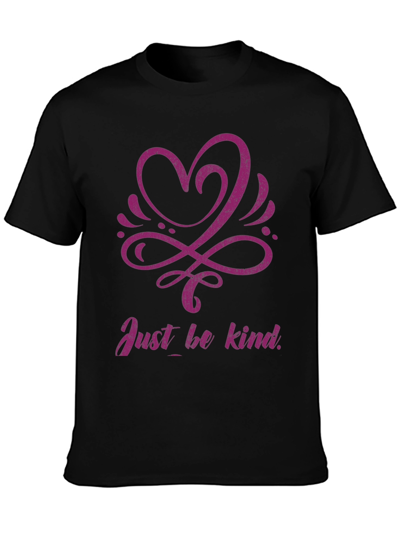 Kindness Heart Graphic Black T-Shirt