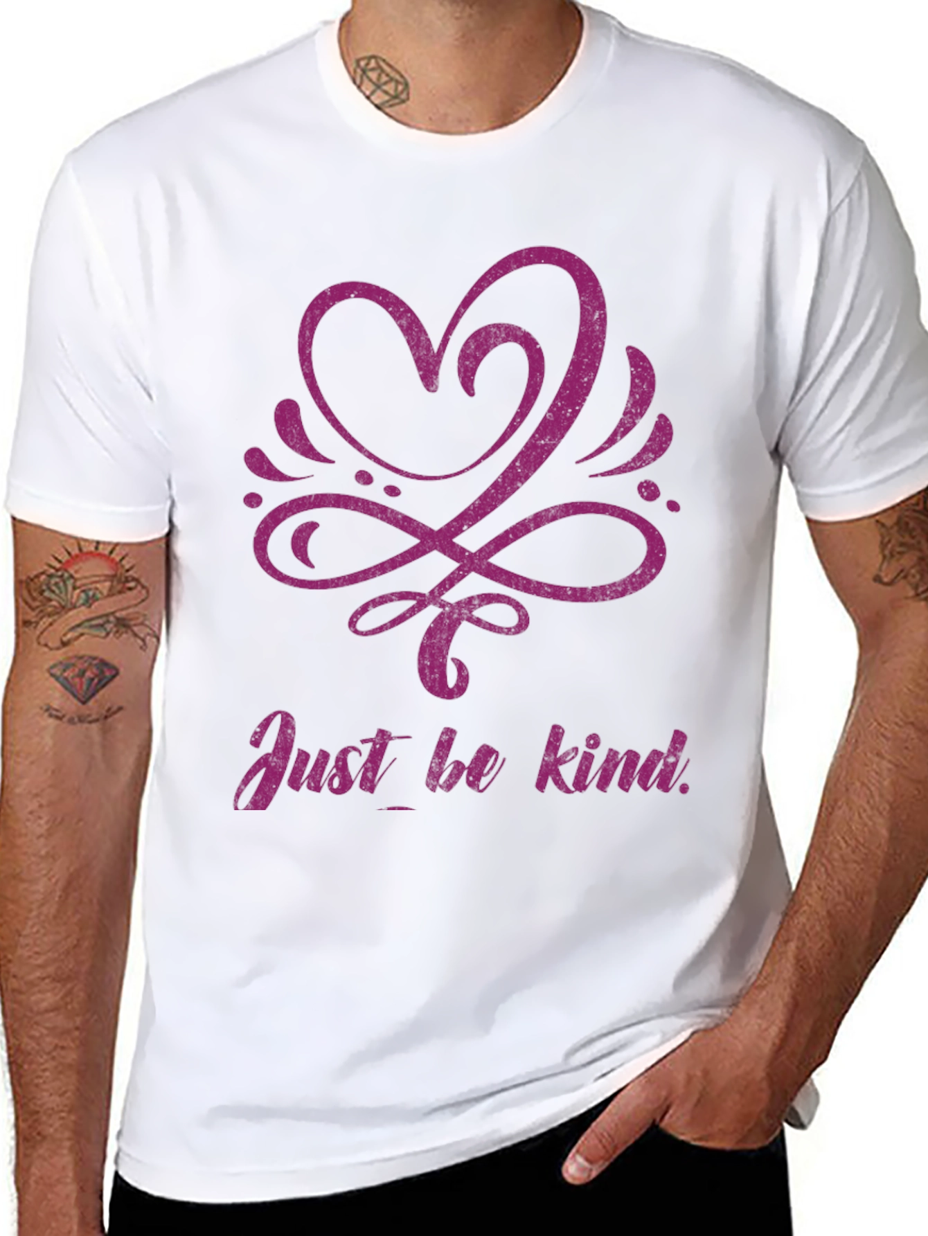 Kindness Heart Graphic Black T-Shirt