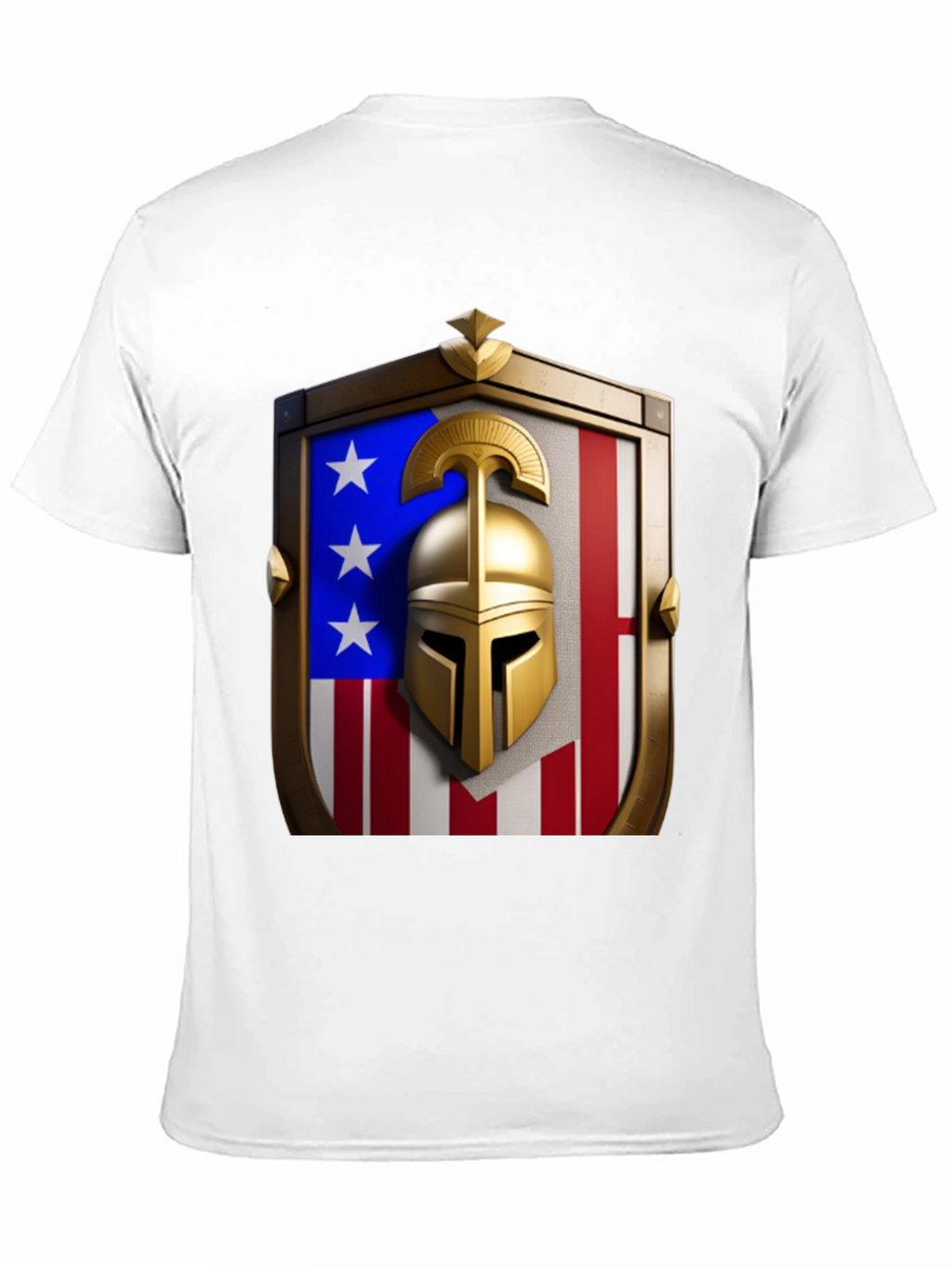 Patriotic Spartan Helmet Shield T-Shirt