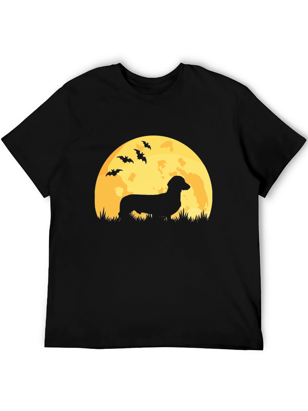 Dachshund Moon Halloween Graphic Tee