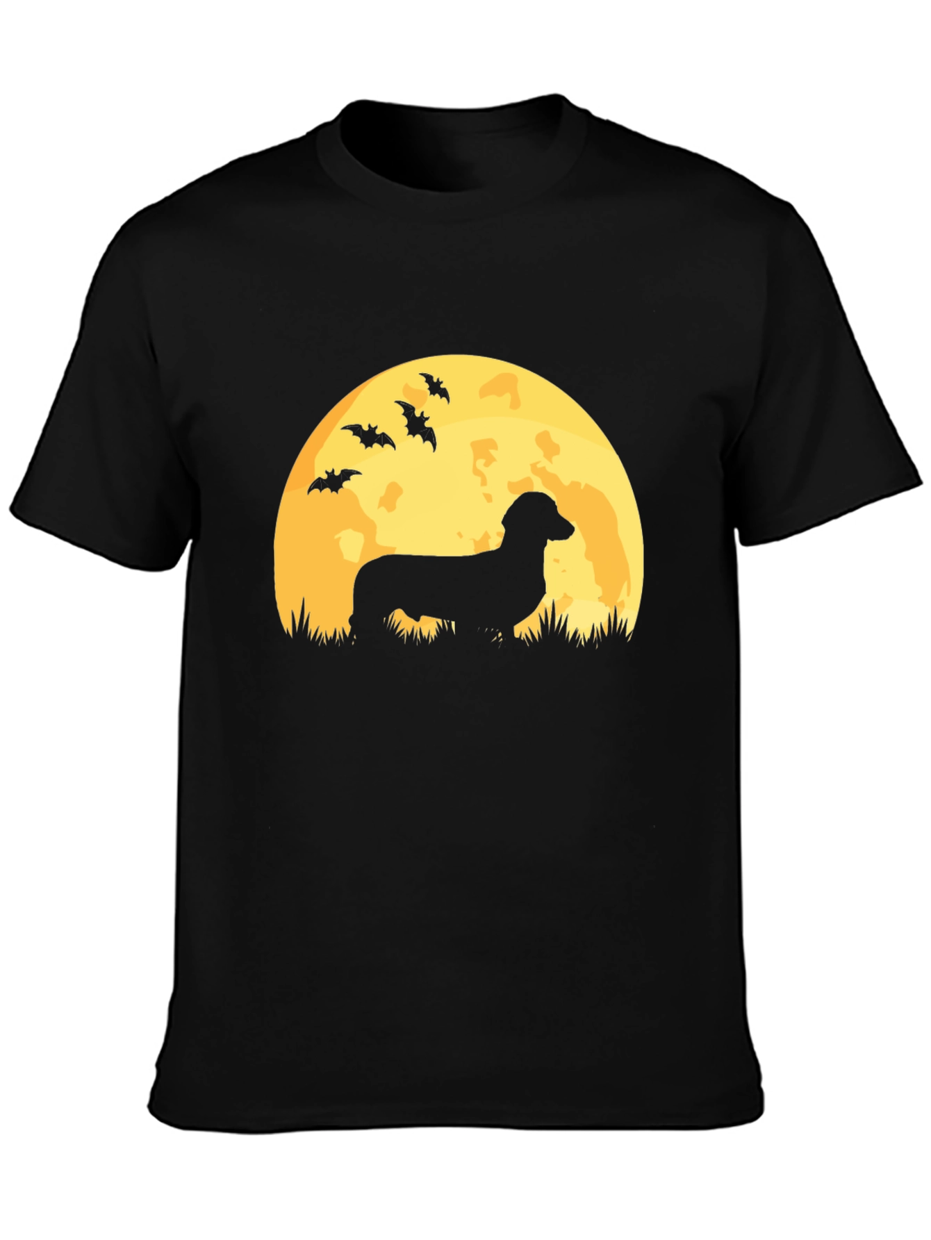 Dachshund Moon Halloween Graphic Tee