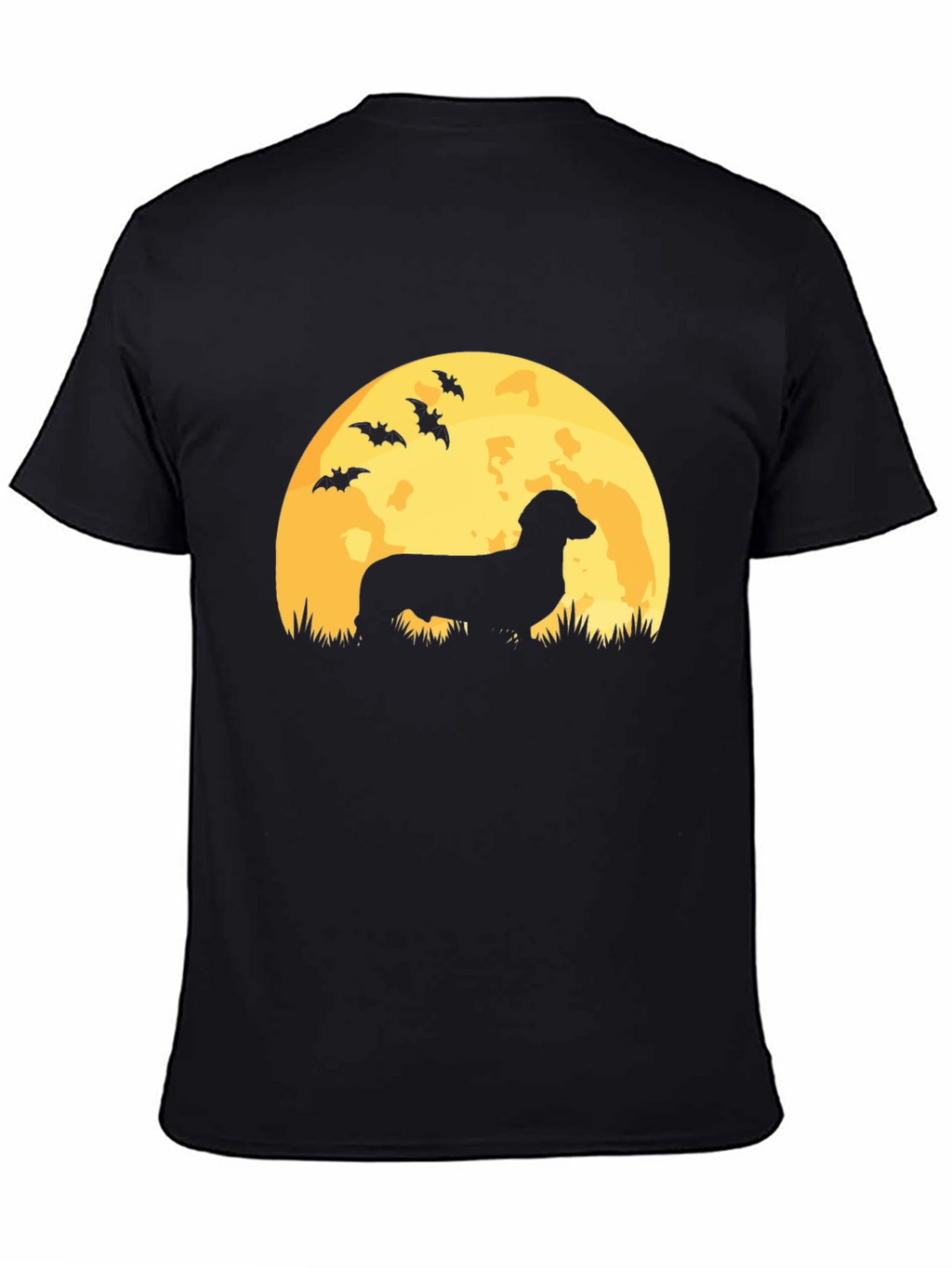 Dachshund Moon Halloween Graphic Tee