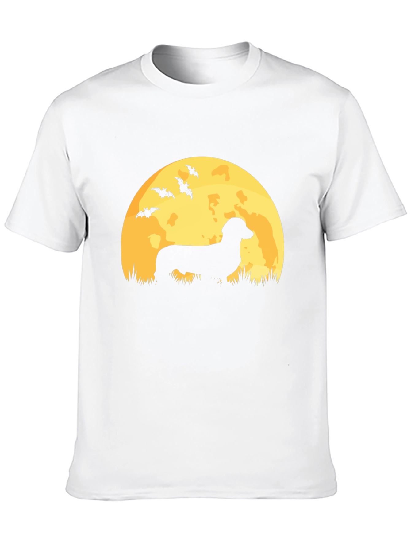Dachshund Moon Halloween Graphic Tee