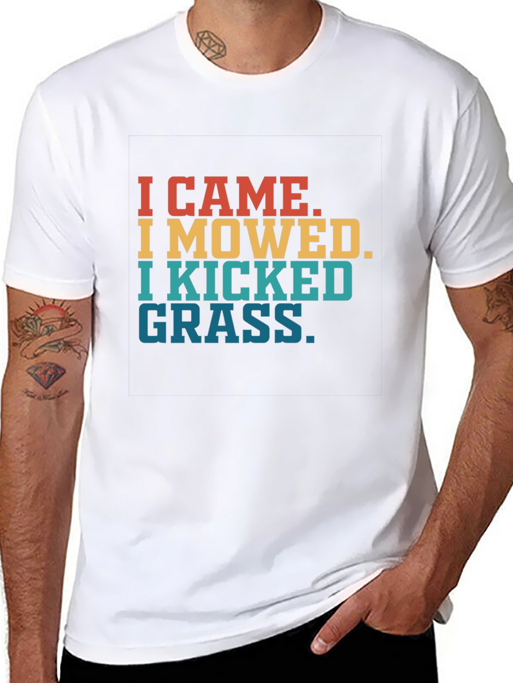 I Came I Mowed Funny T-Shirt for Landscapers
