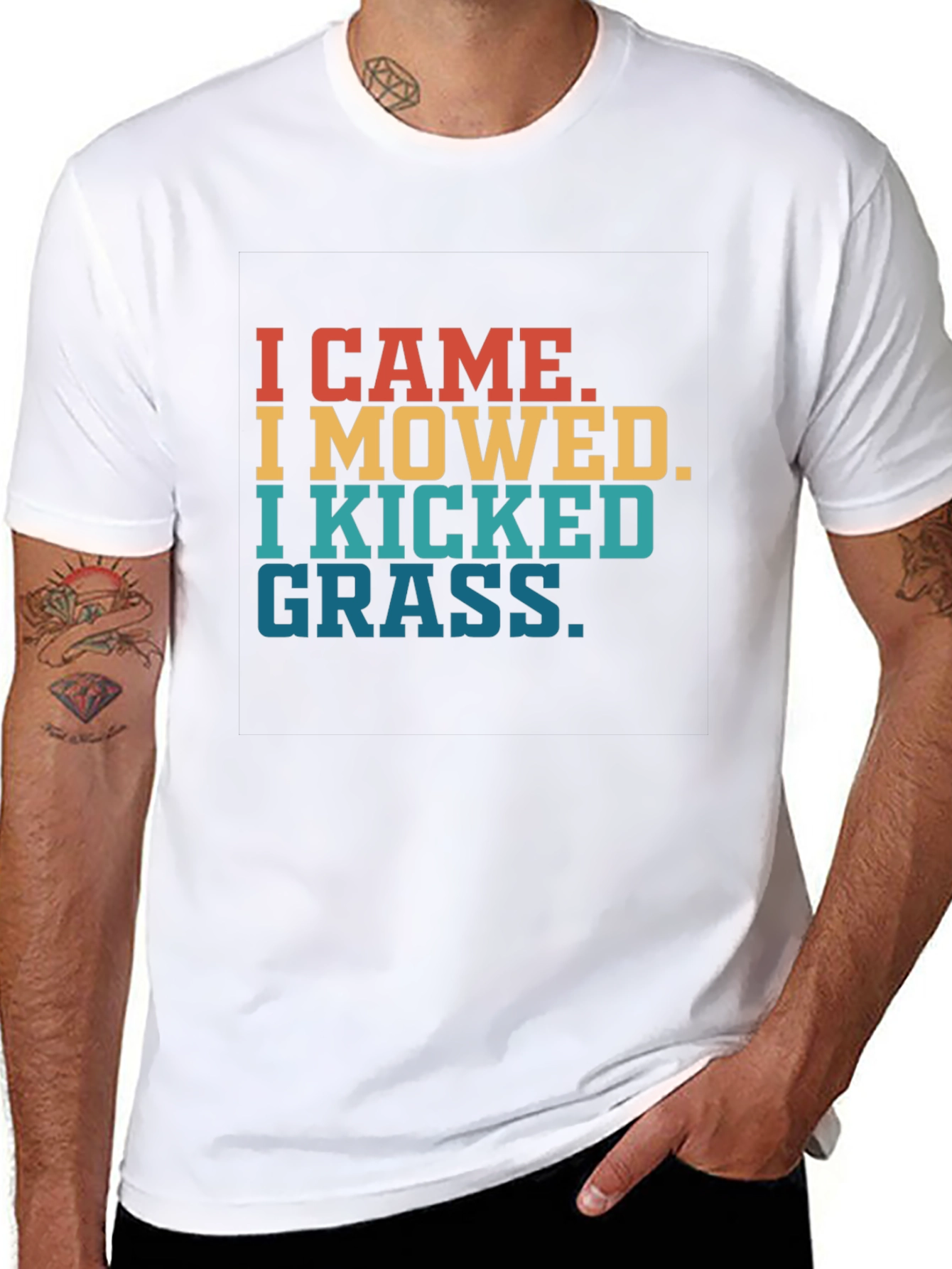 I Came I Mowed Funny T-Shirt for Landscapers
