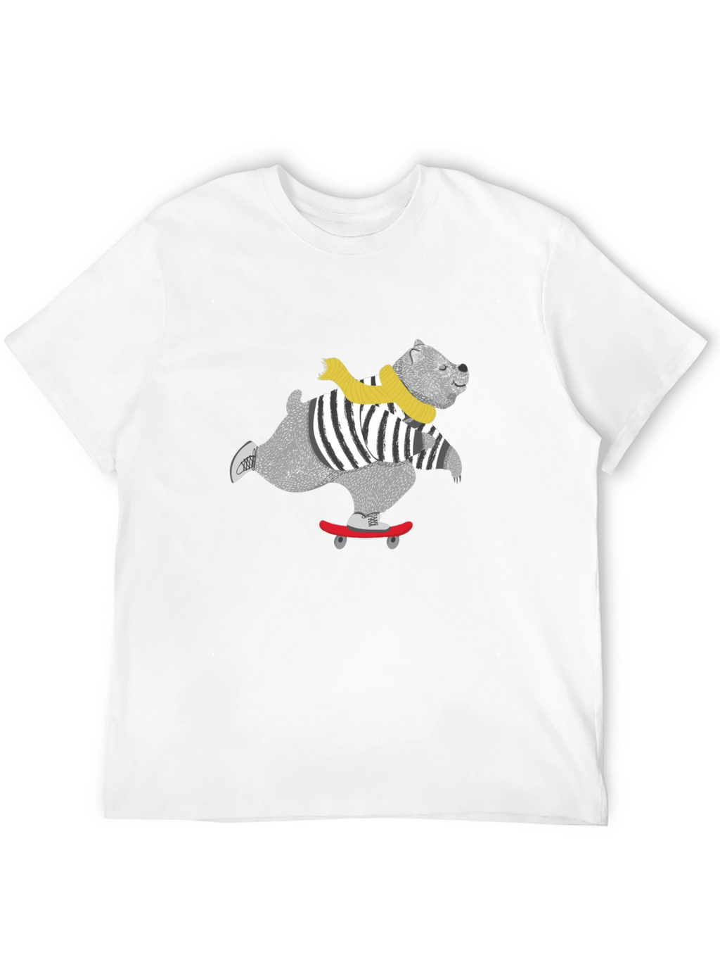 Skateboarding Bear Graphic Tee - Cool & Casual!