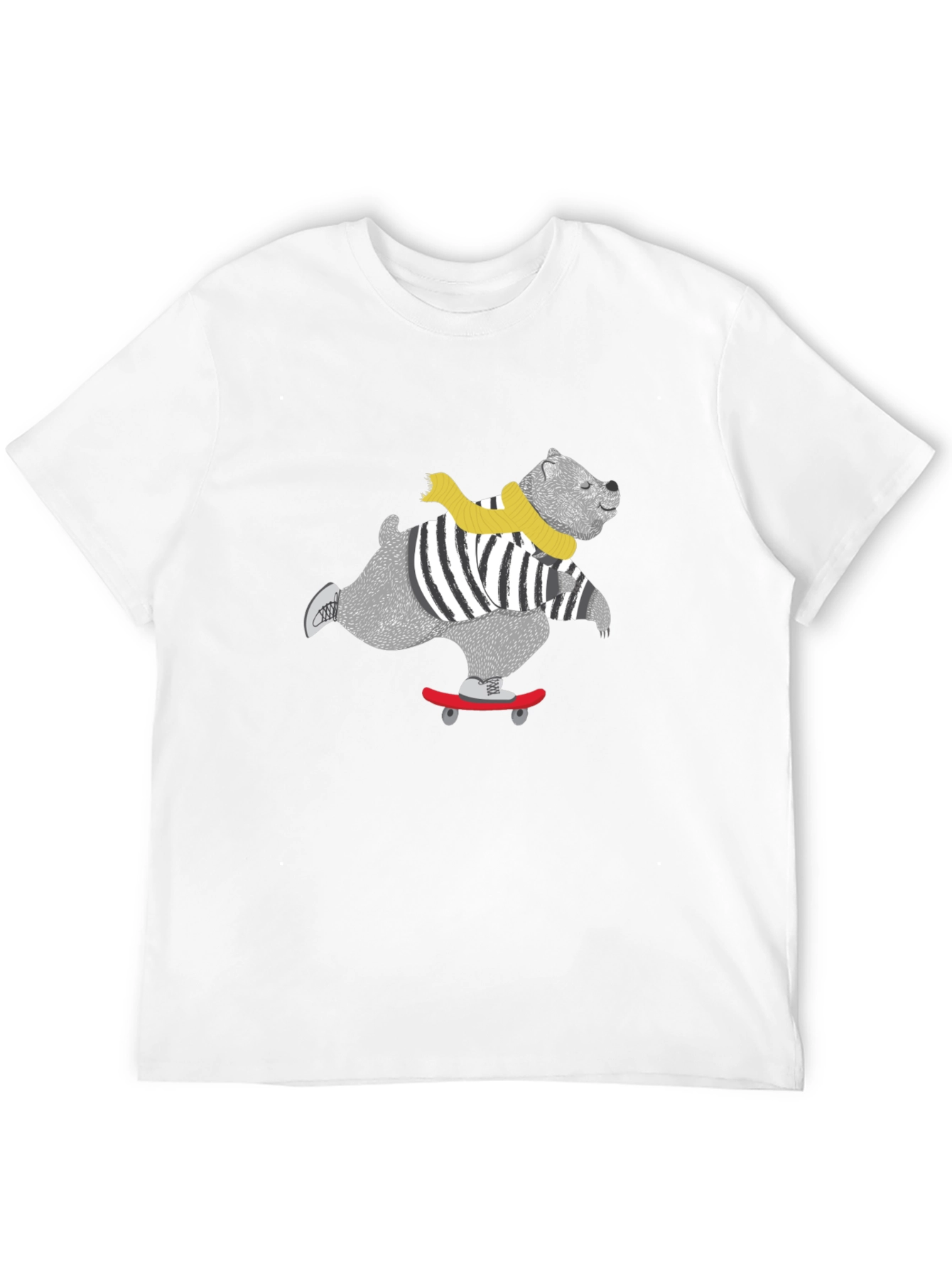 Skateboarding Bear Graphic Tee - Cool & Casual!