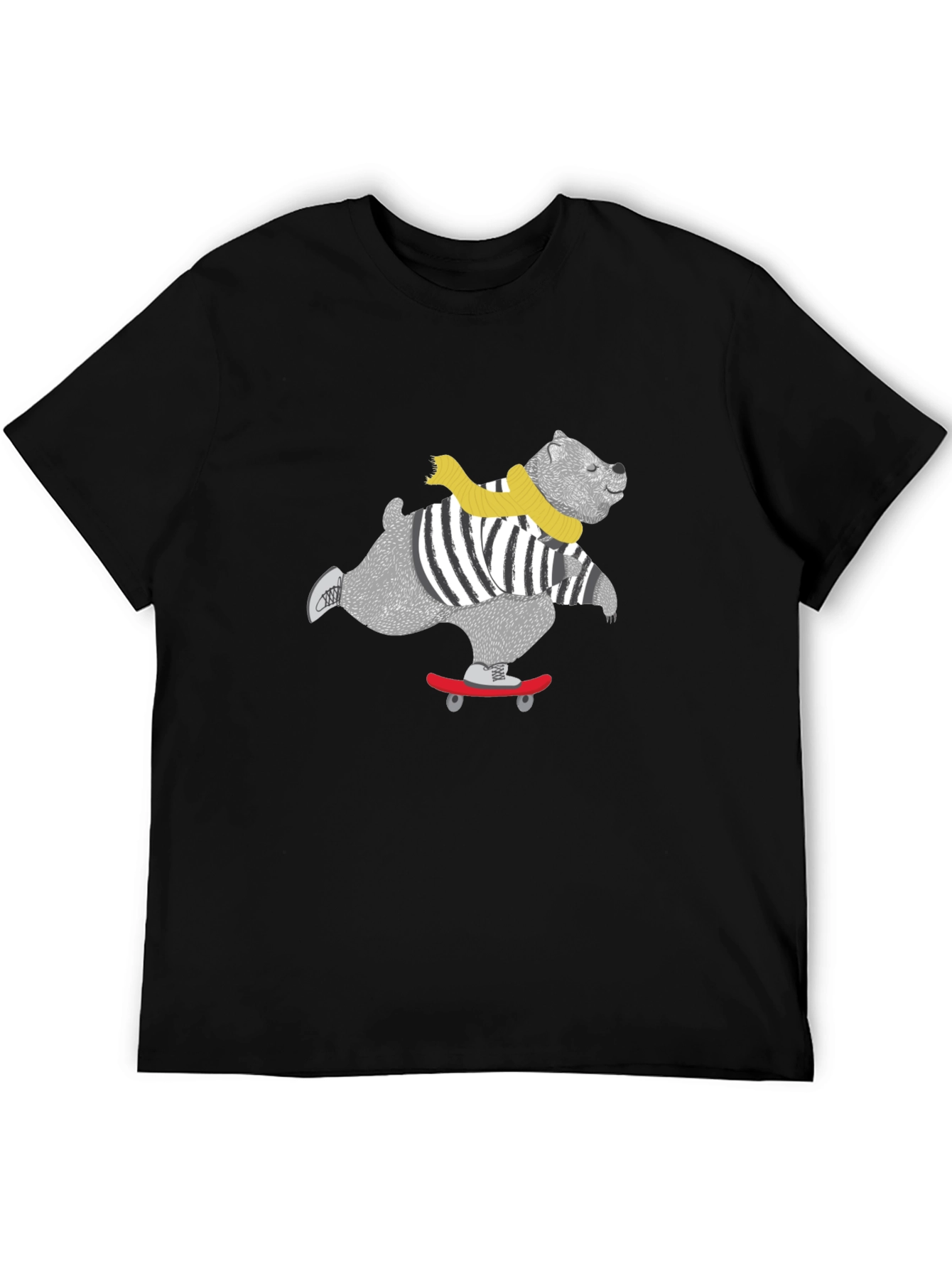 Skateboarding Bear Graphic Tee - Cool & Casual!
