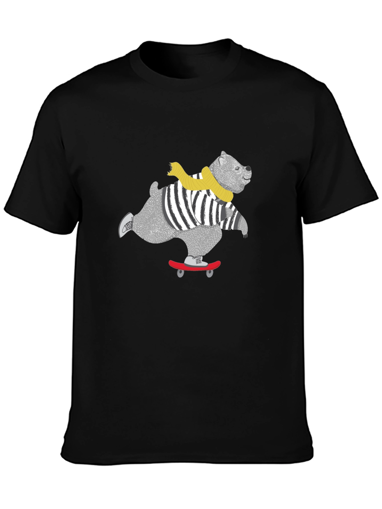 Skateboarding Bear Graphic Tee - Cool & Casual!