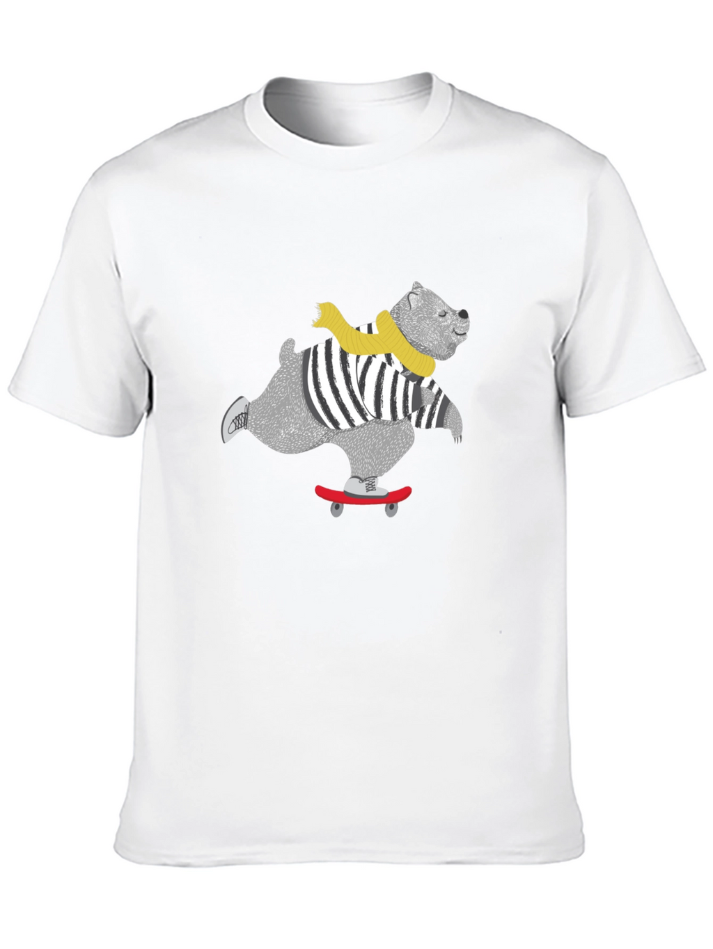 Skateboarding Bear Graphic Tee - Cool & Casual!