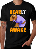 Bearly Awake T-Shirt - Funny Cartoon Bear Tee