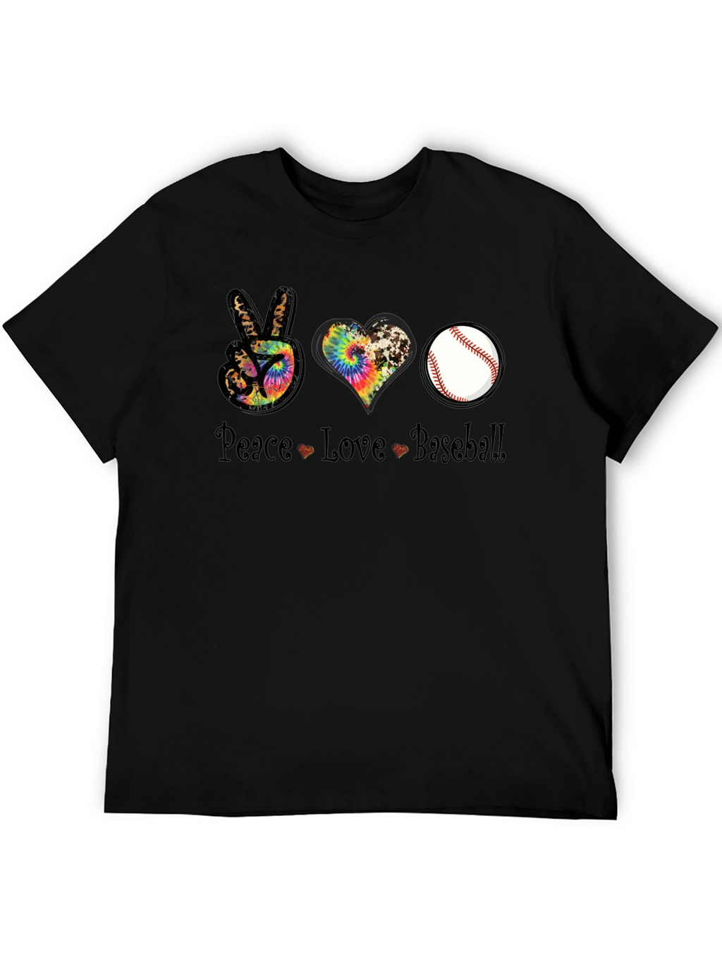 Peace Love Baseball T-Shirt