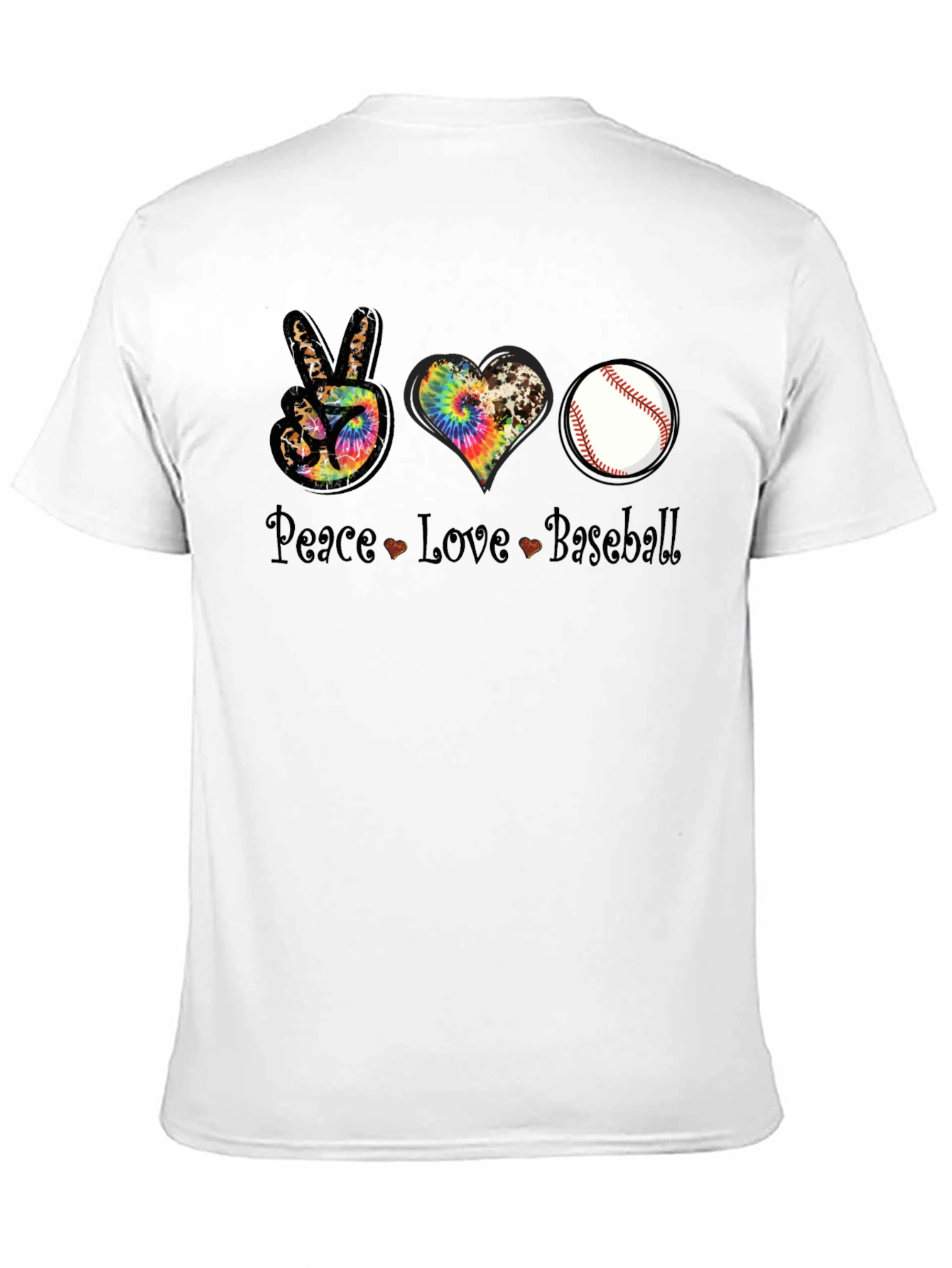 Peace Love Baseball T-Shirt