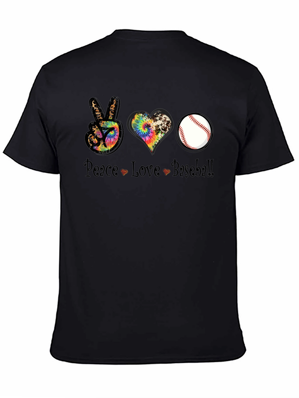 Peace Love Baseball T-Shirt