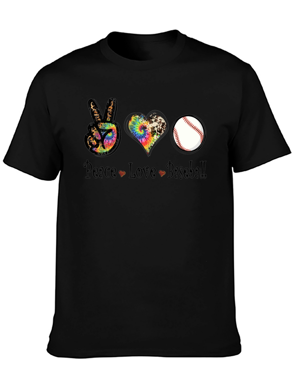 Peace Love Baseball T-Shirt