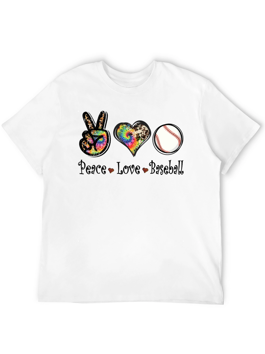 Peace Love Baseball T-Shirt