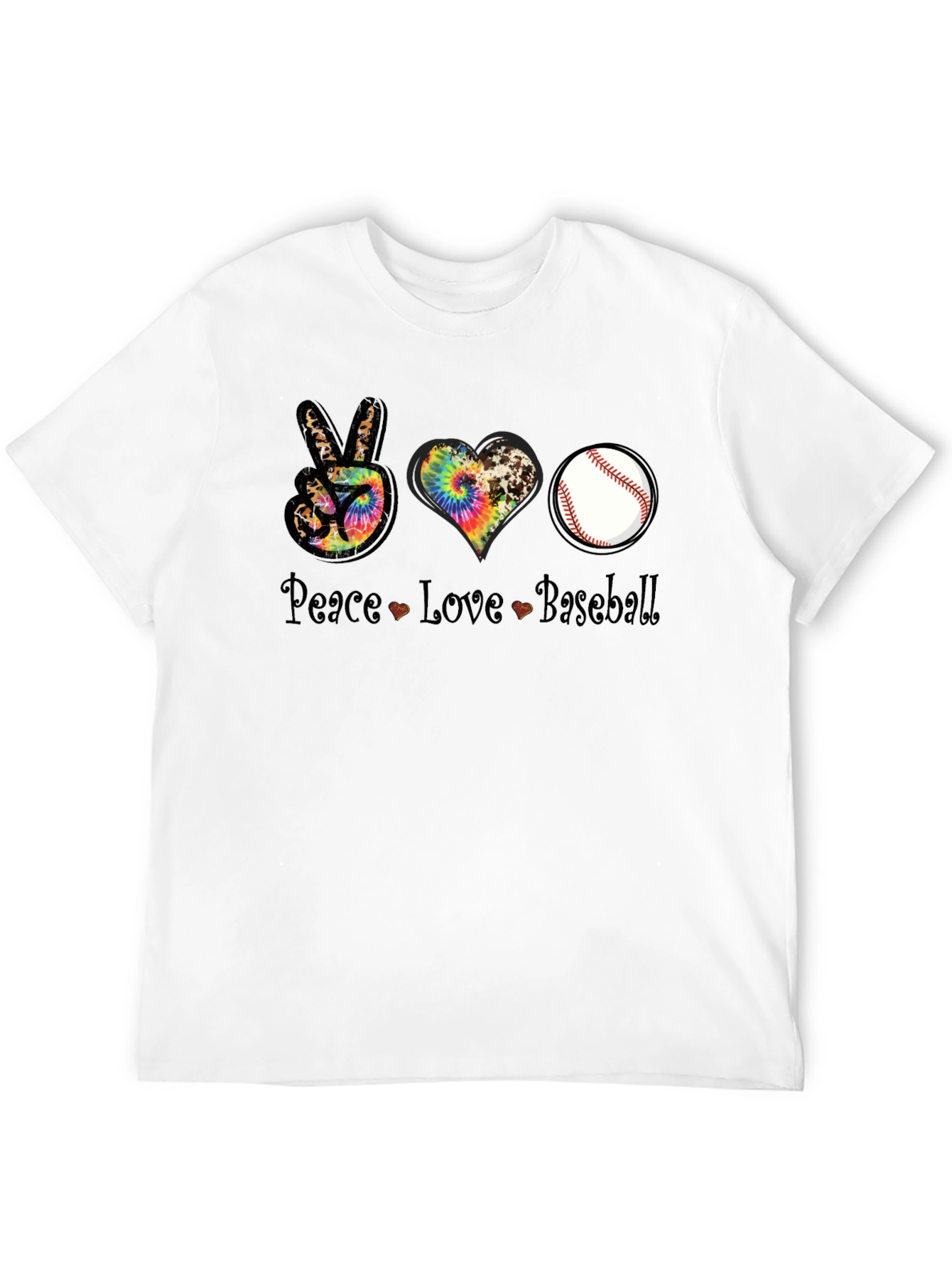 Peace Love Baseball T-Shirt