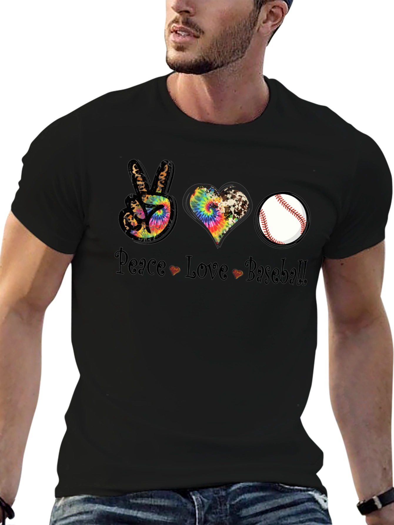 Peace Love Baseball T-Shirt
