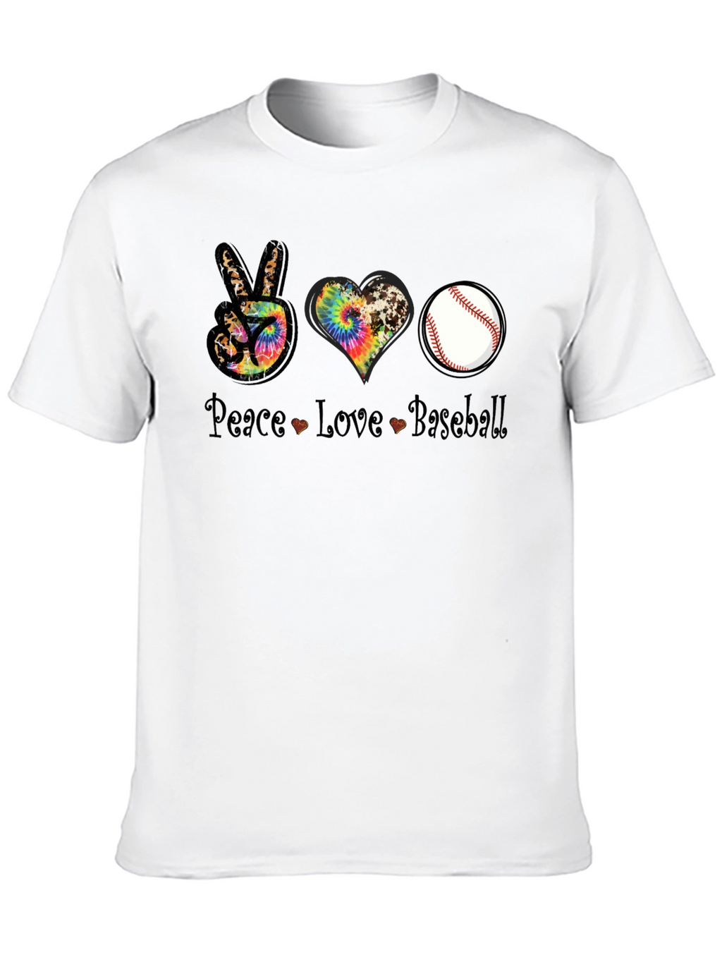 Peace Love Baseball T-Shirt