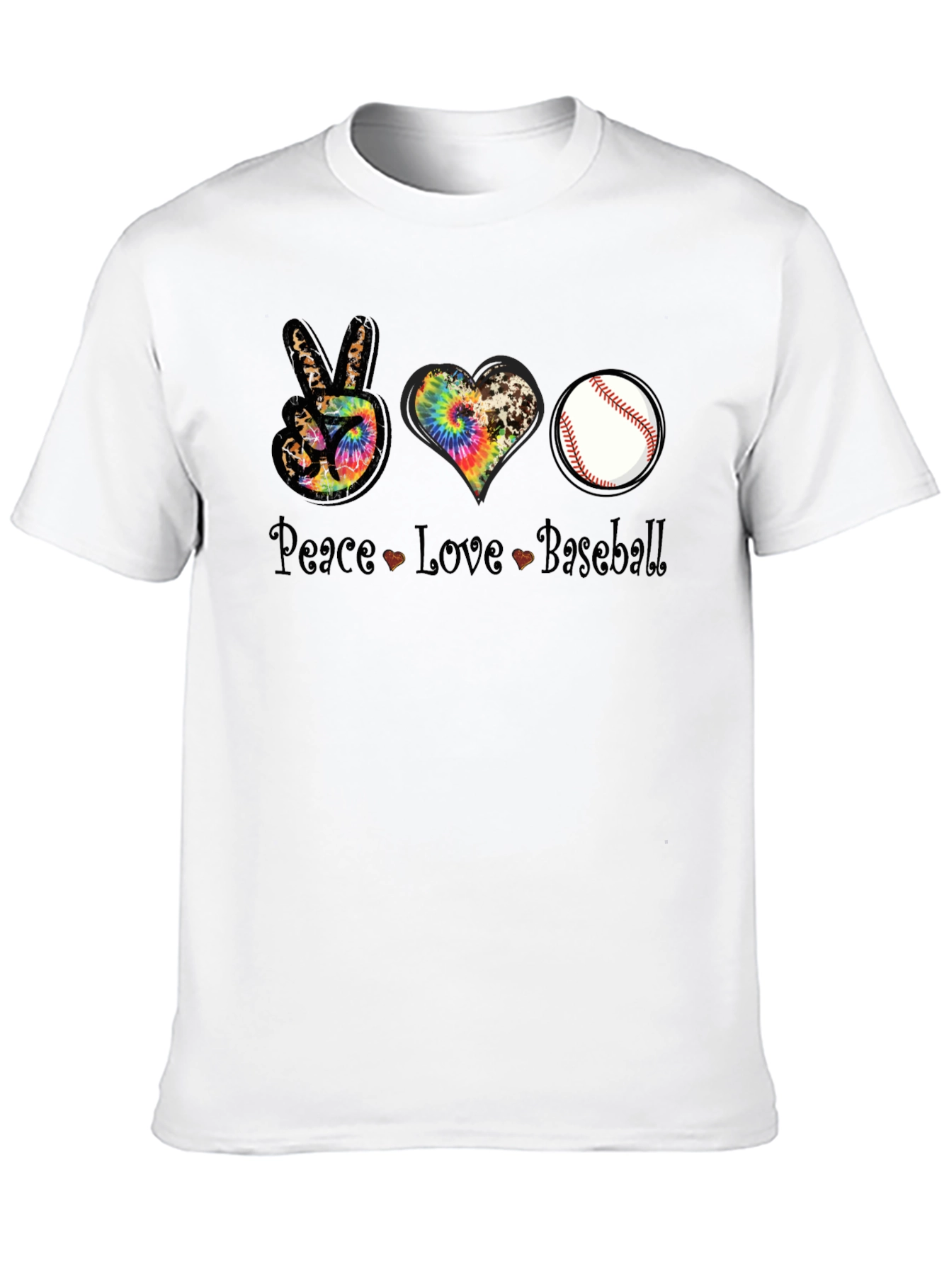 Peace Love Baseball T-Shirt