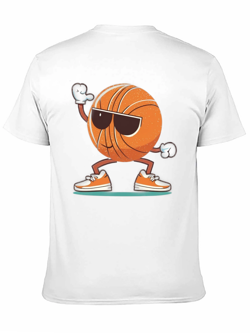 Cool Basketball Graphic Tee - Black Cotton Blend