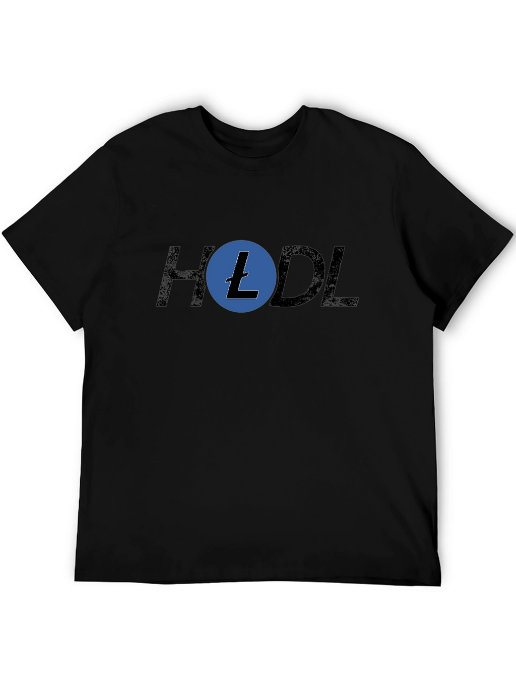 HODL Litecoin Crypto T-Shirt - Black Cotton Blend