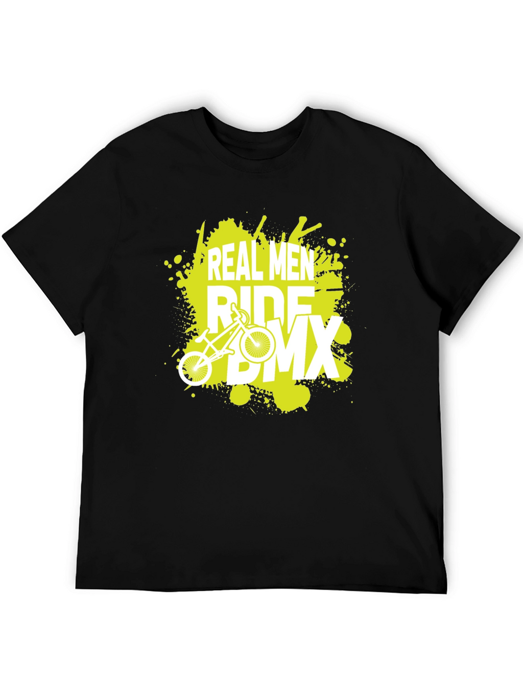 Real Men Ride BMX Graphic Tee - Black