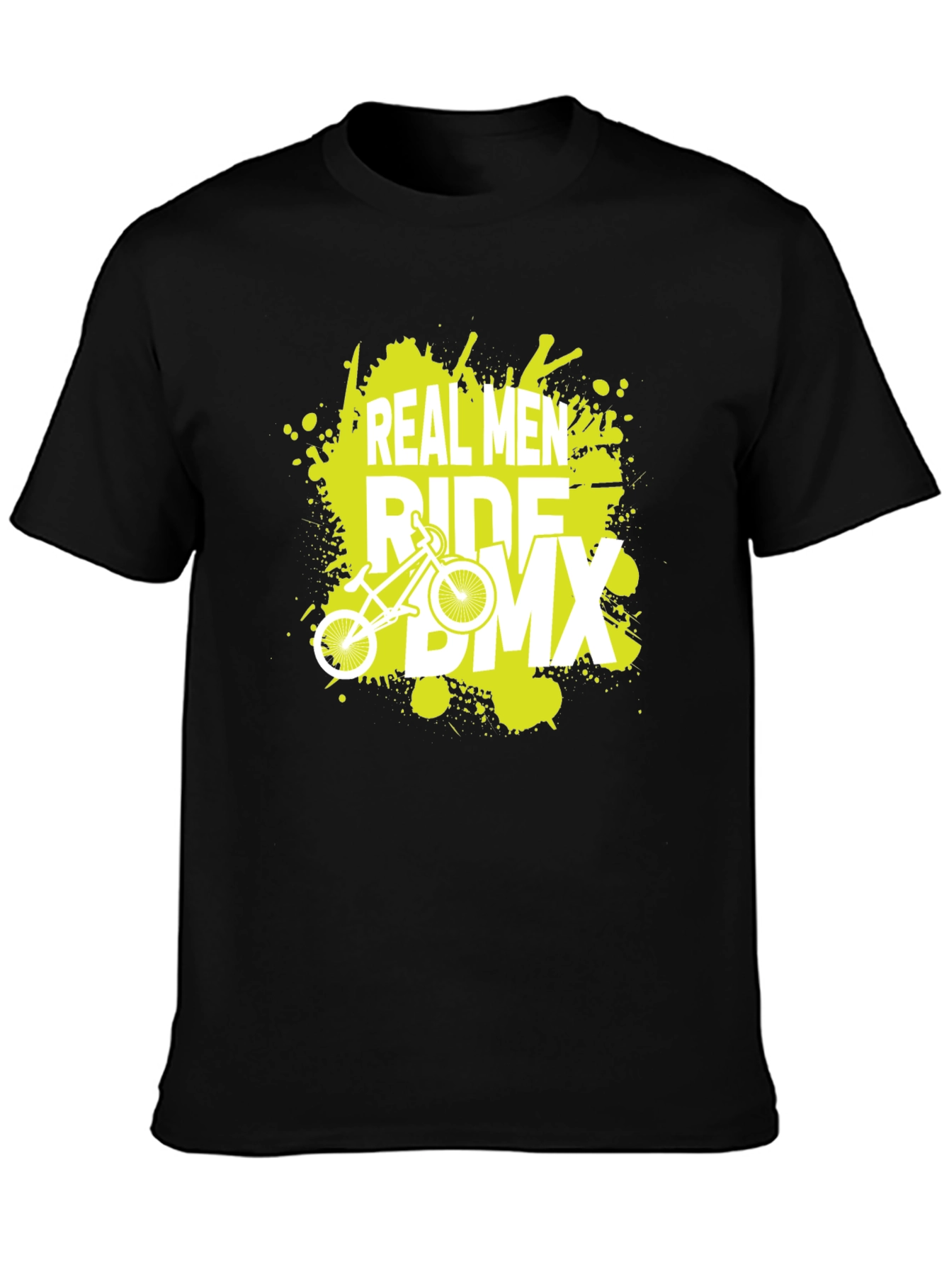Real Men Ride BMX Graphic Tee - Black