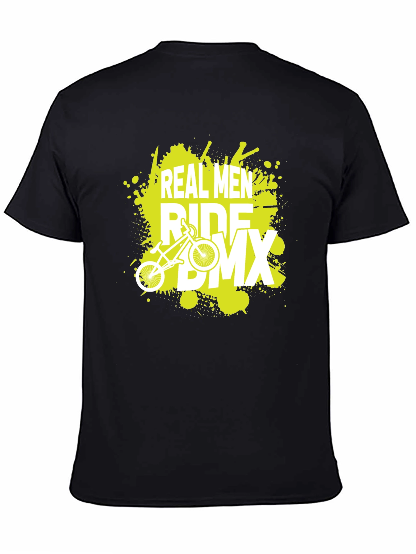 Real Men Ride BMX Graphic Tee - Black