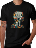 Floral Silhouette Happiness T-Shirt