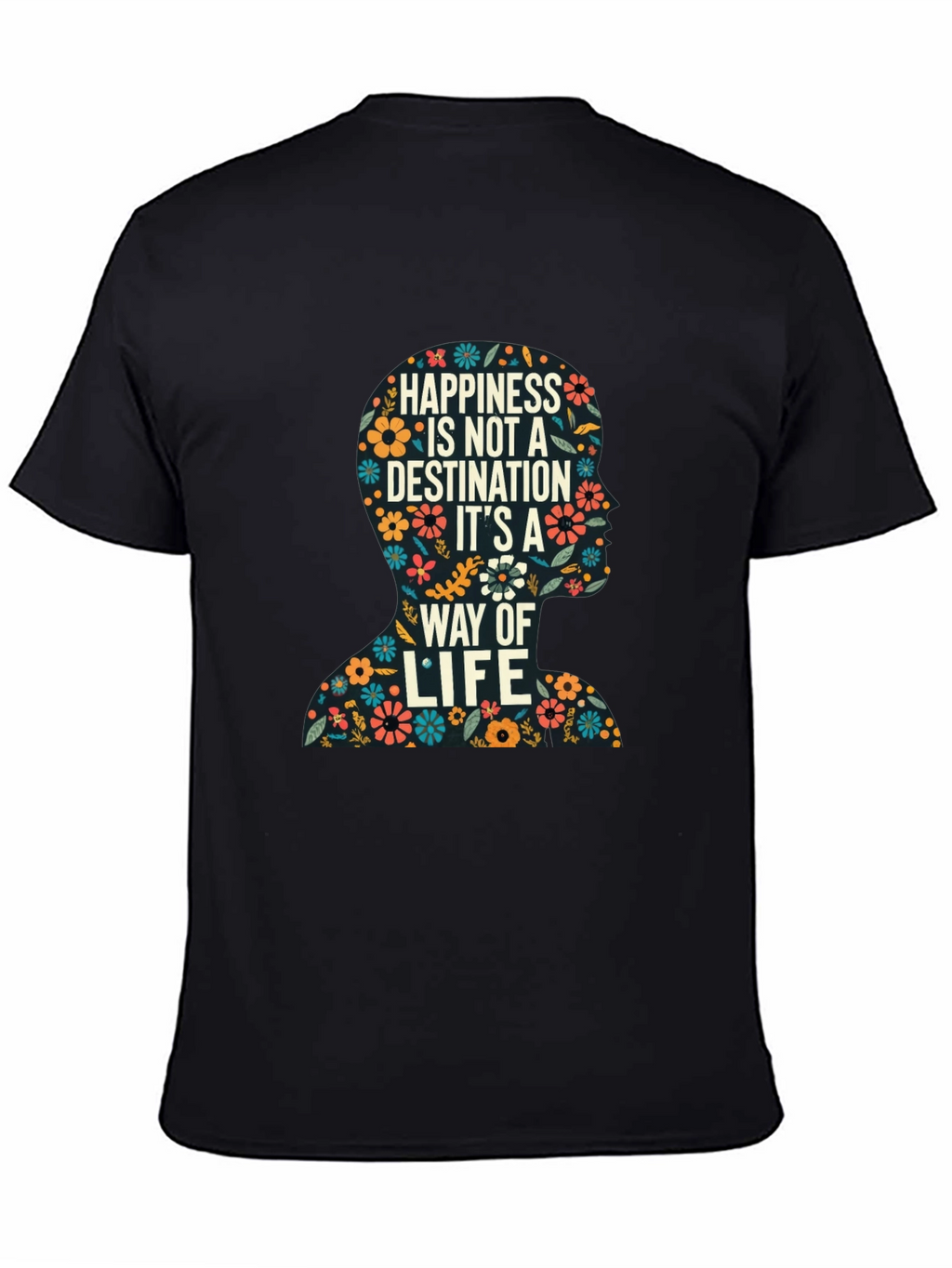 Floral Silhouette Happiness T-Shirt