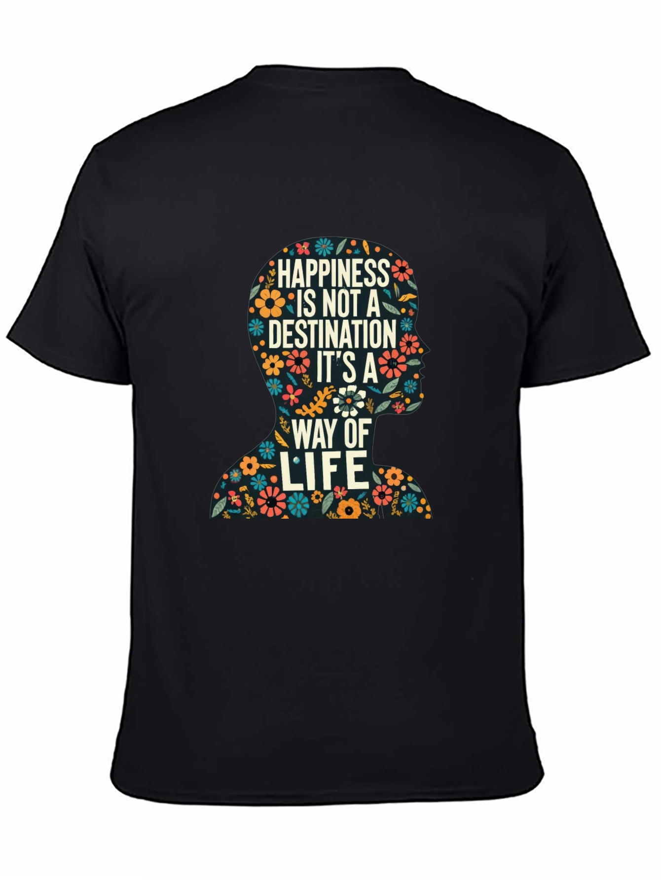 Floral Silhouette Happiness T-Shirt