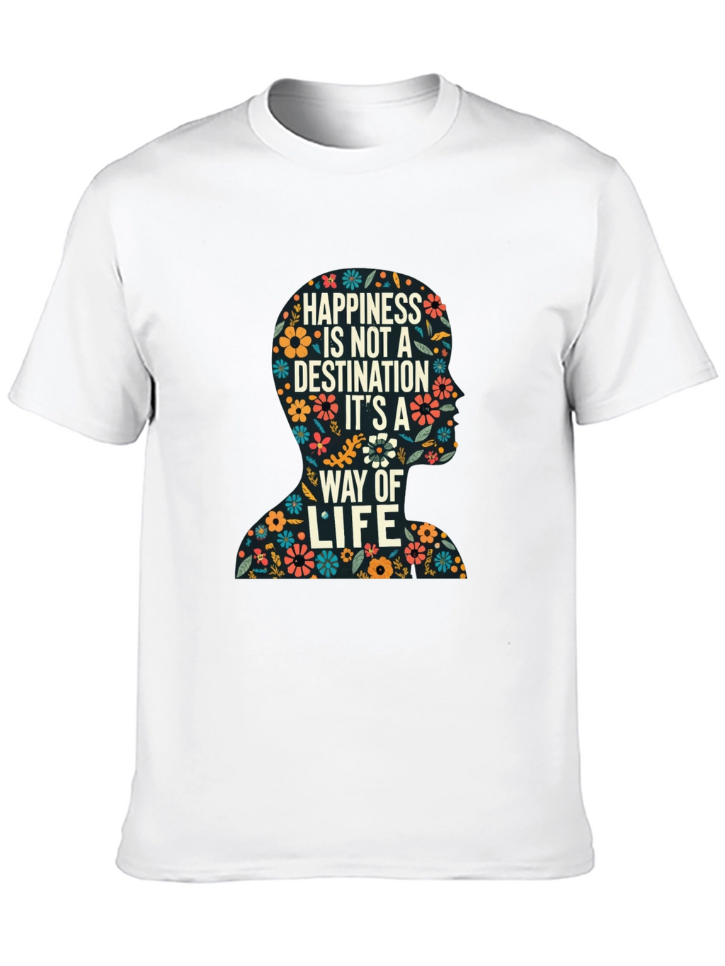 Floral Silhouette Happiness T-Shirt