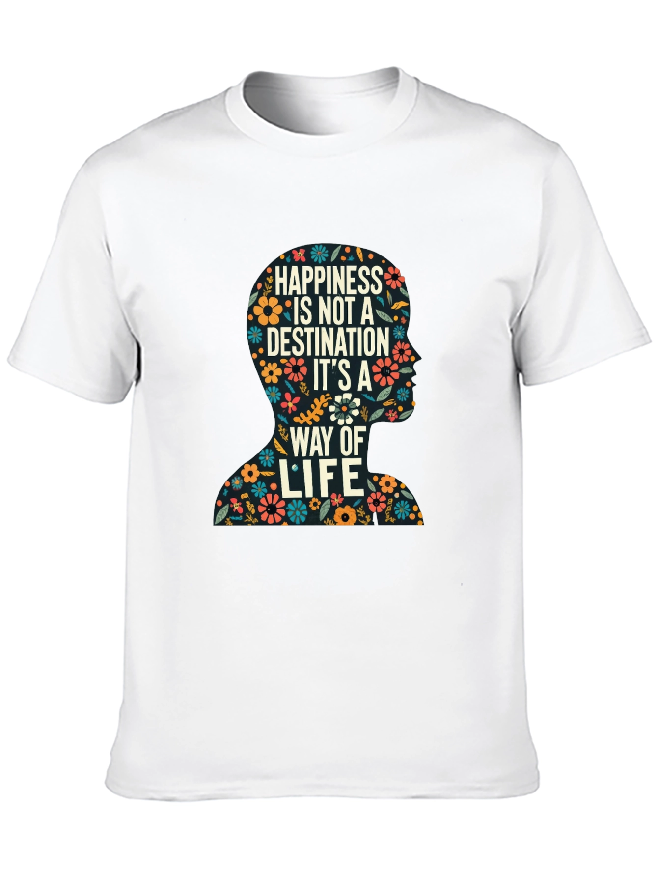 Floral Silhouette Happiness T-Shirt