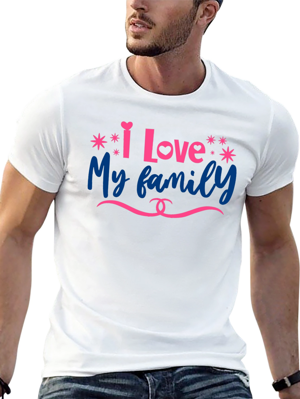 I Love My Family Graphic T-Shirt