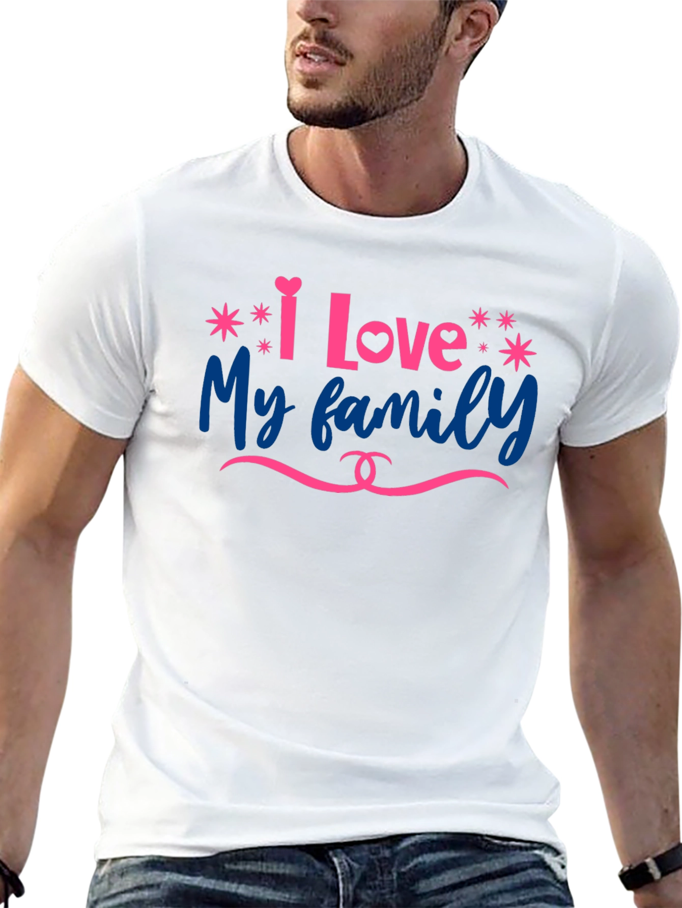 I Love My Family Graphic T-Shirt