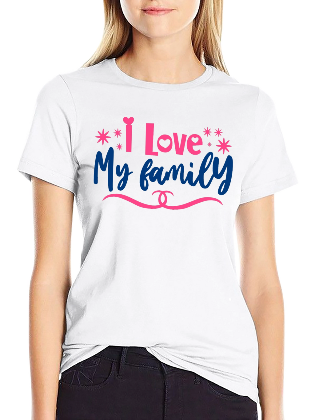 I Love My Family Graphic T-Shirt