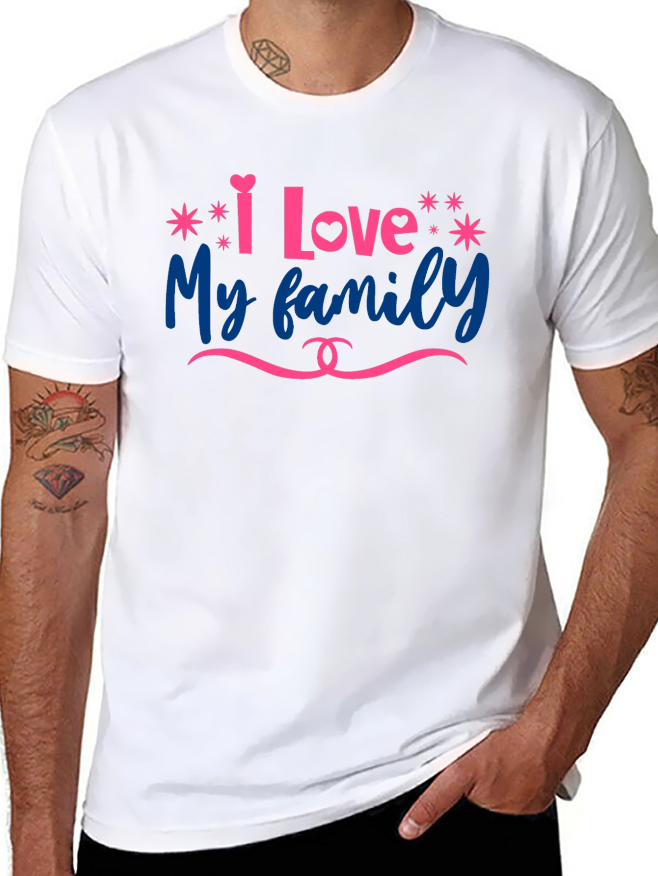 I Love My Family Graphic T-Shirt