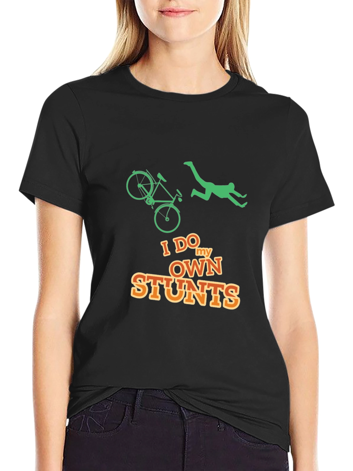 I Do My Own Stunts T-Shirt - Funny Bike Accident Tee