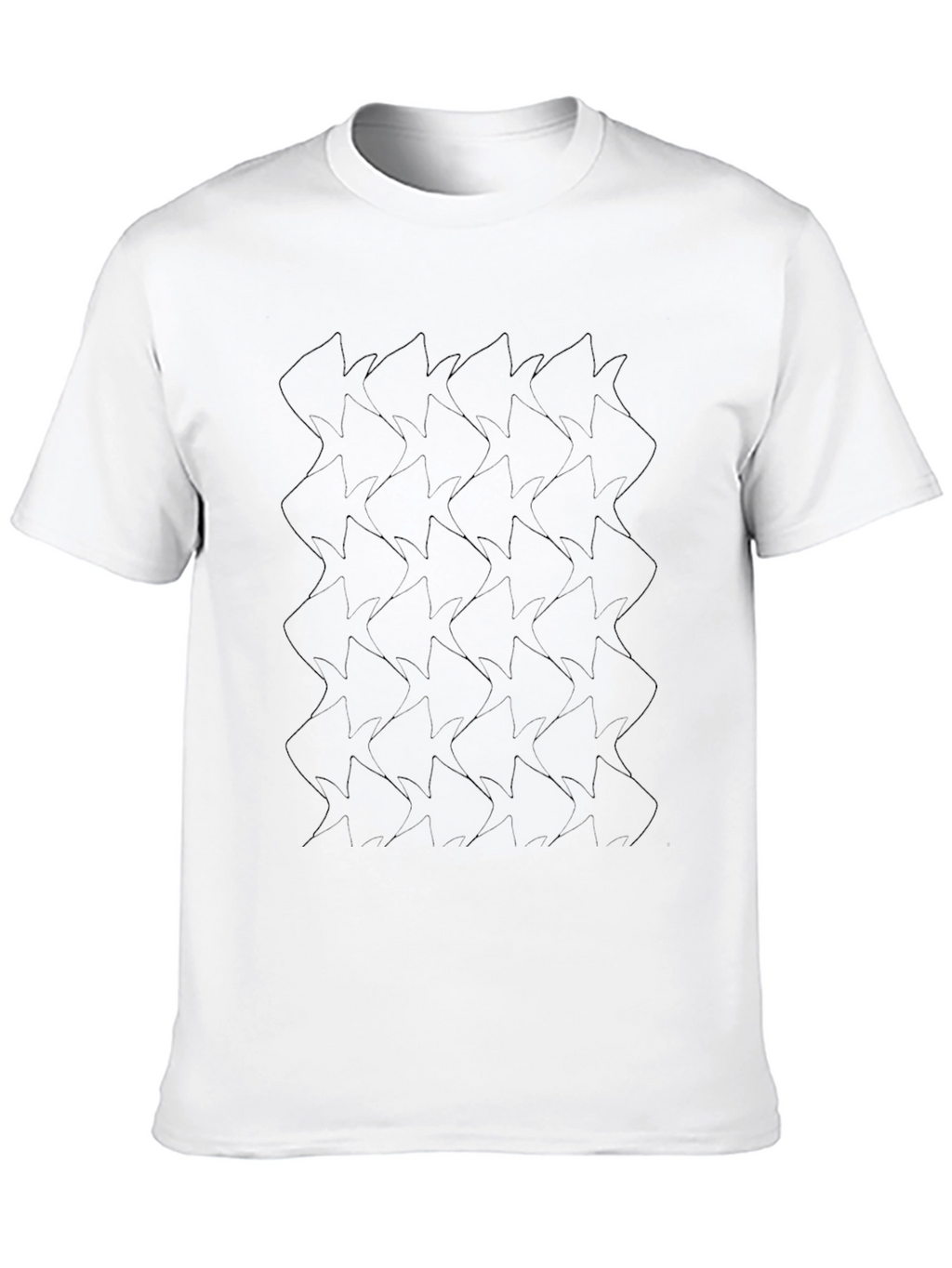 Black Geometric Patterned T-Shirt