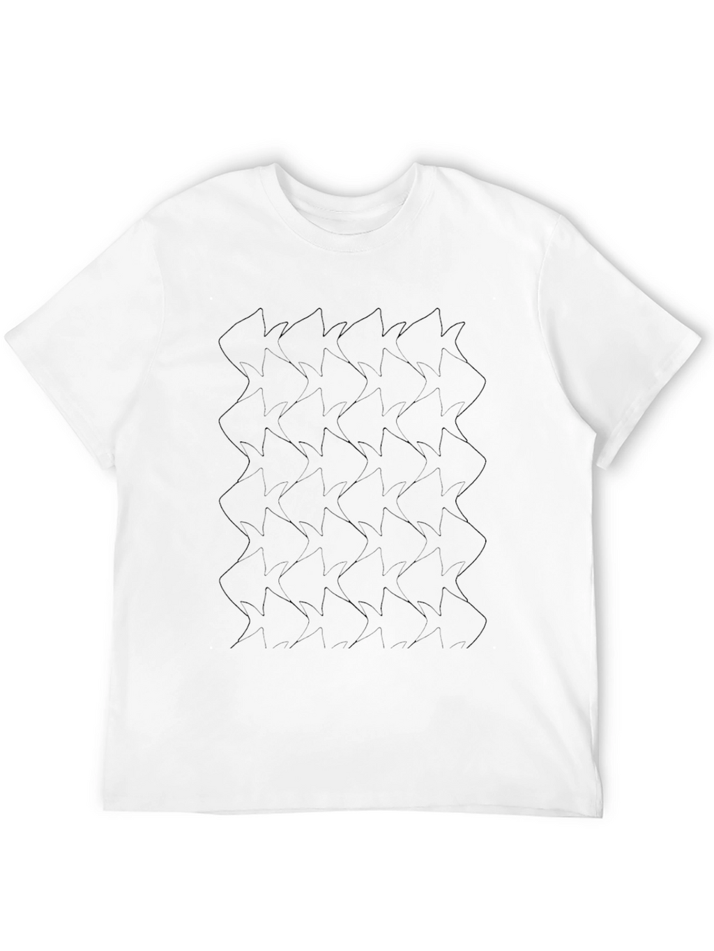 Black Geometric Patterned T-Shirt