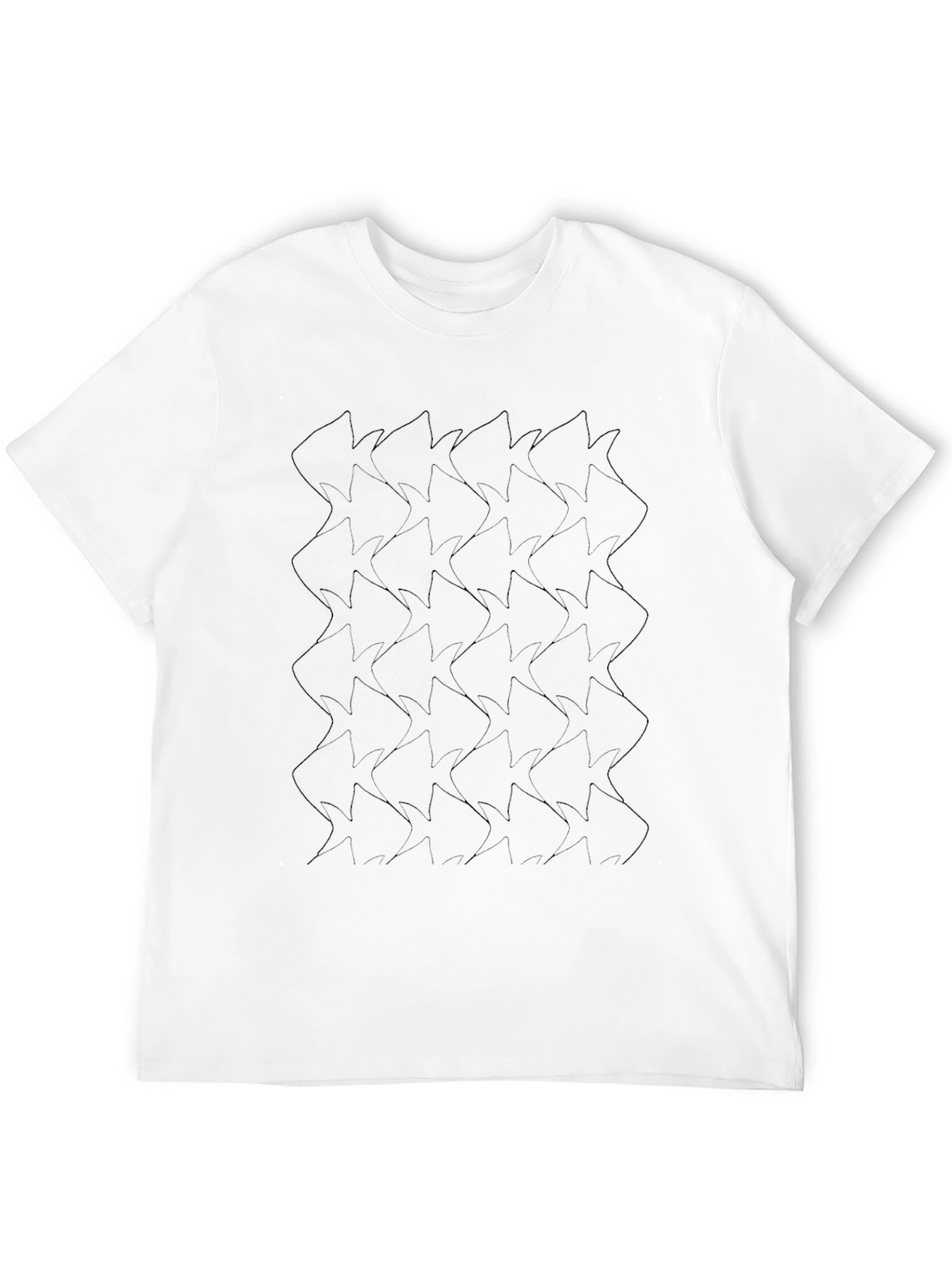 Black Geometric Patterned T-Shirt