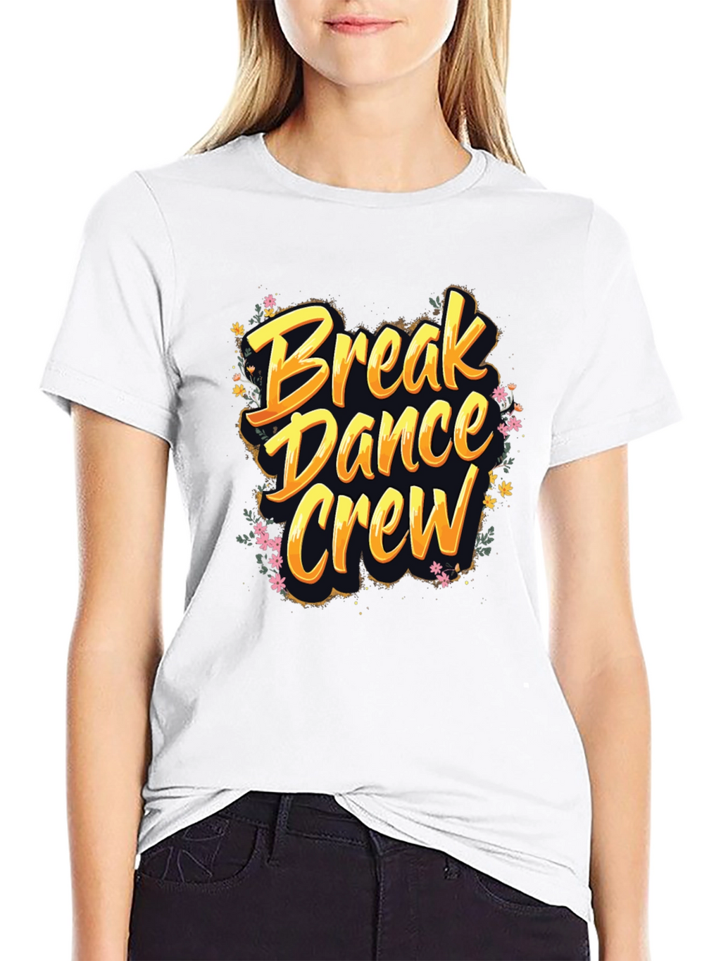 Break Dance Crew Graphic Tee - Soft Black T-Shirt