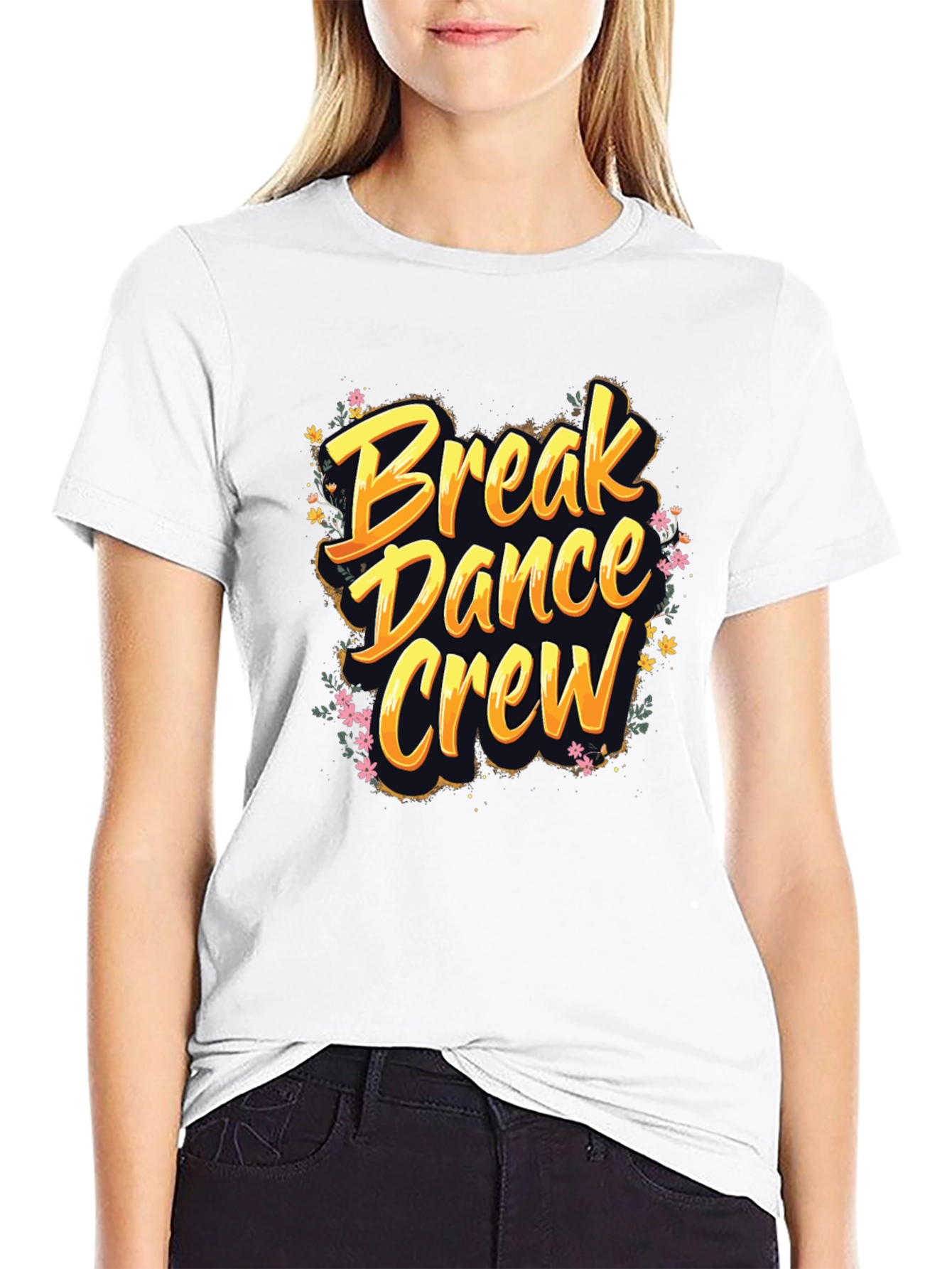 Break Dance Crew Graphic Tee - Soft Black T-Shirt