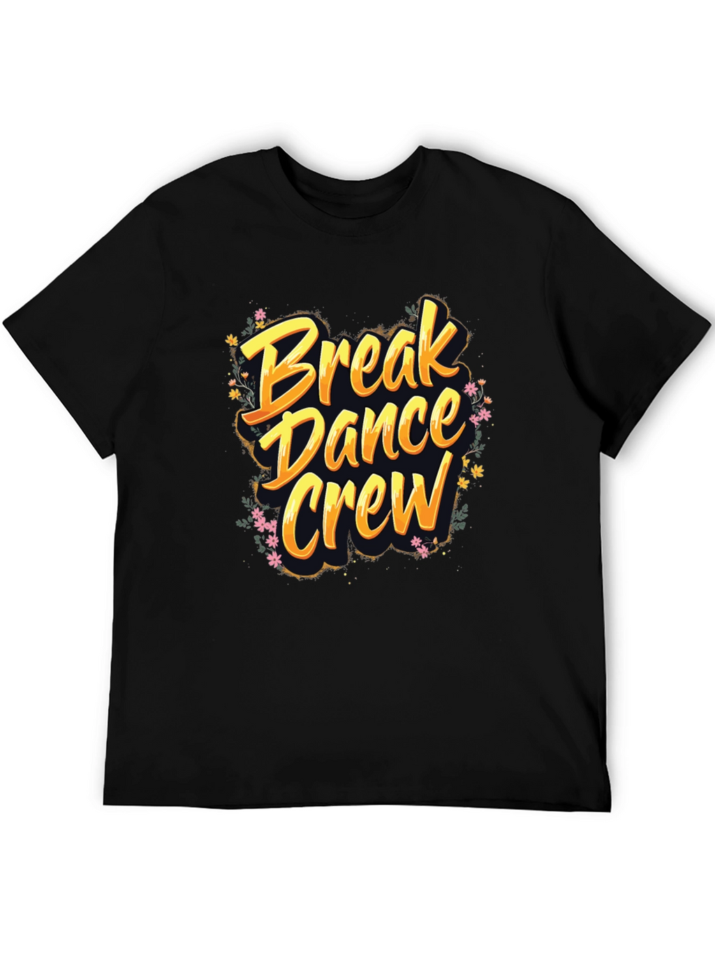 Break Dance Crew Graphic Tee - Soft Black T-Shirt