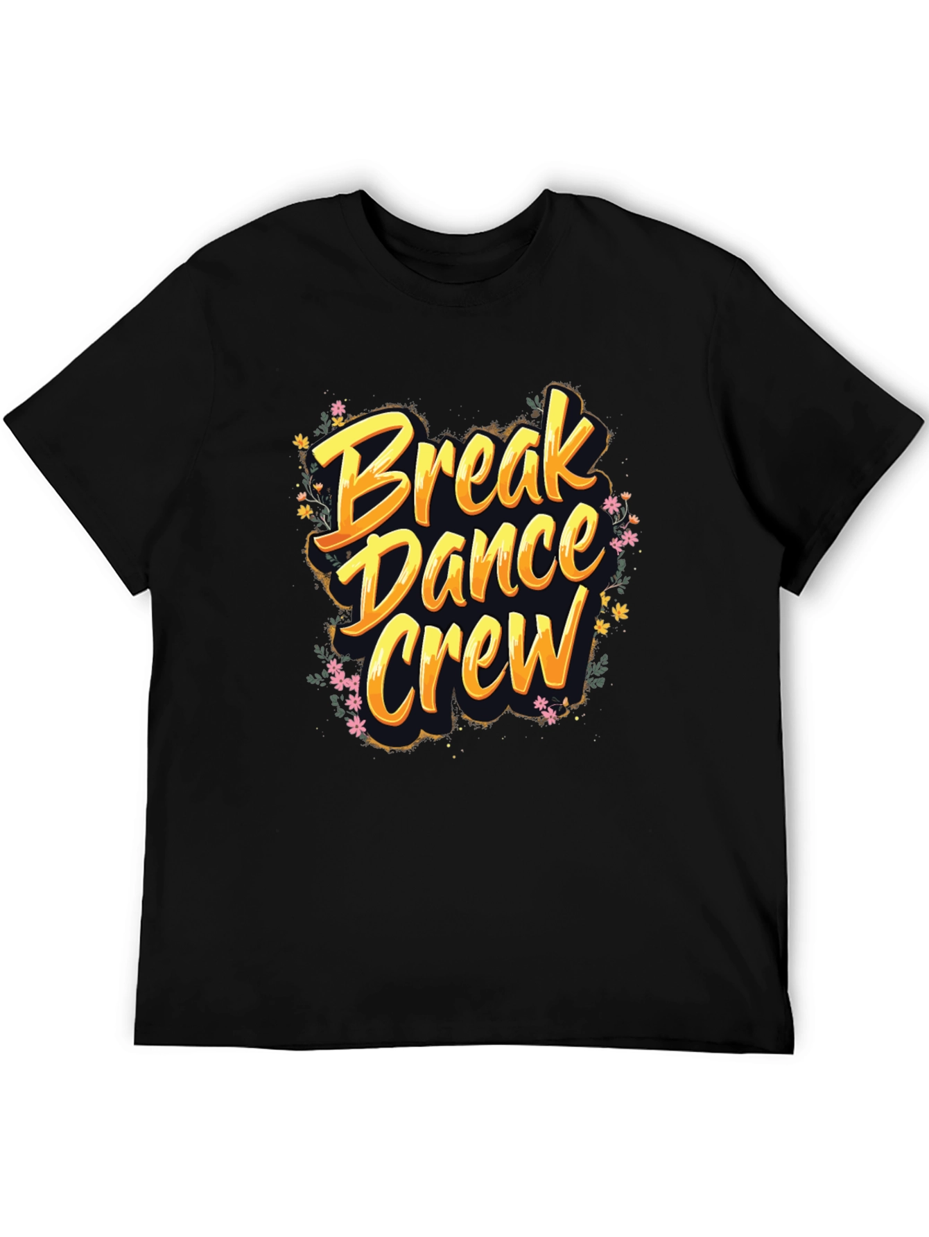 Break Dance Crew Graphic Tee - Soft Black T-Shirt